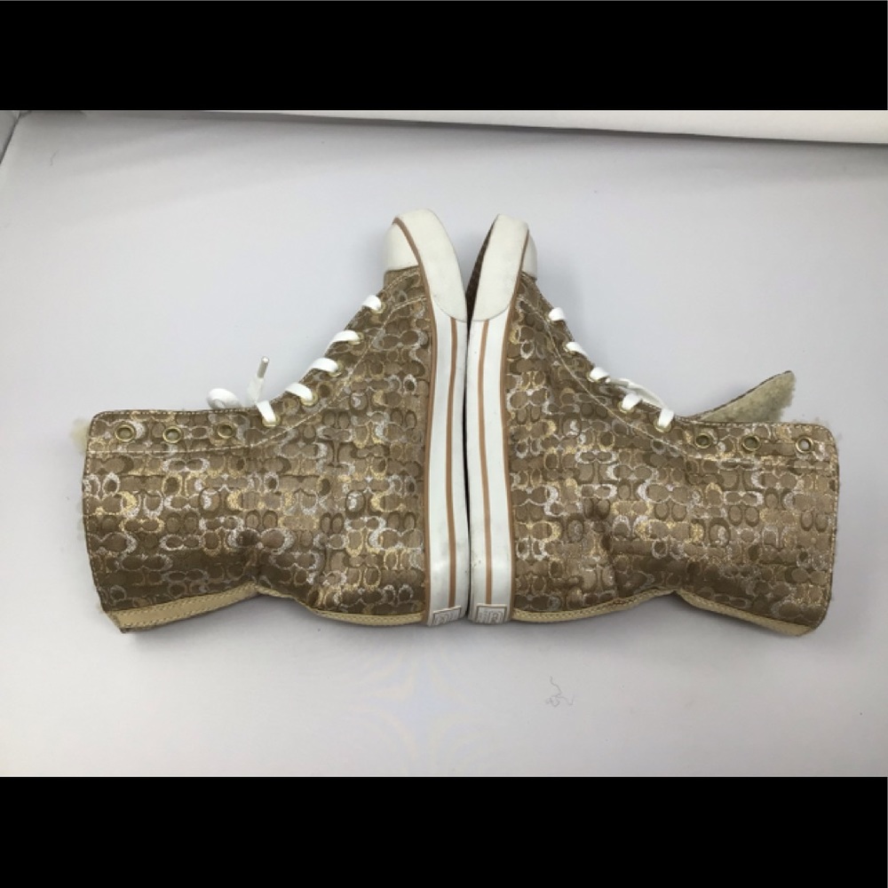 Coach High Top Bonney Shearling Sneakers womens - Picture 5 of 10